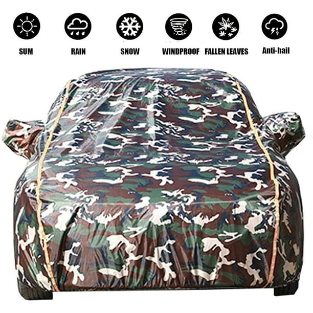 Waterproof Camouflage Car Cover Outdoor Anti-UV Sun Rain Snow