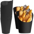 thumbnail image 1 of 50pcs Black Charcuterie Cups, 14oz - Take-Out French Fries Holders, Disposable Cups for Wedding Food Trays, Paper Cones for Food, 1 of 5