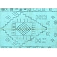 thumbnail image 1 of Ahgly Company Indoor Rectangle Solid Light Blue Modern Area Rugs, 7' x 10', 1 of 4