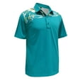thumbnail image 1 of Monterey Club Men's Morocco Print Block Golf Polo Shirt #1694, 1 of 2