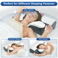 thumbnail image 3 of DONAMA Cervical Neck Pillow for Pain Relief Sleeping,Memory Foam Pillow with Breathable Pillowcase,Orthopedic Ergonomic Contoured Support for Side,Back and Stomach,Queen Size 23.62"×14.17"×4.72" Gray, 3 of 9