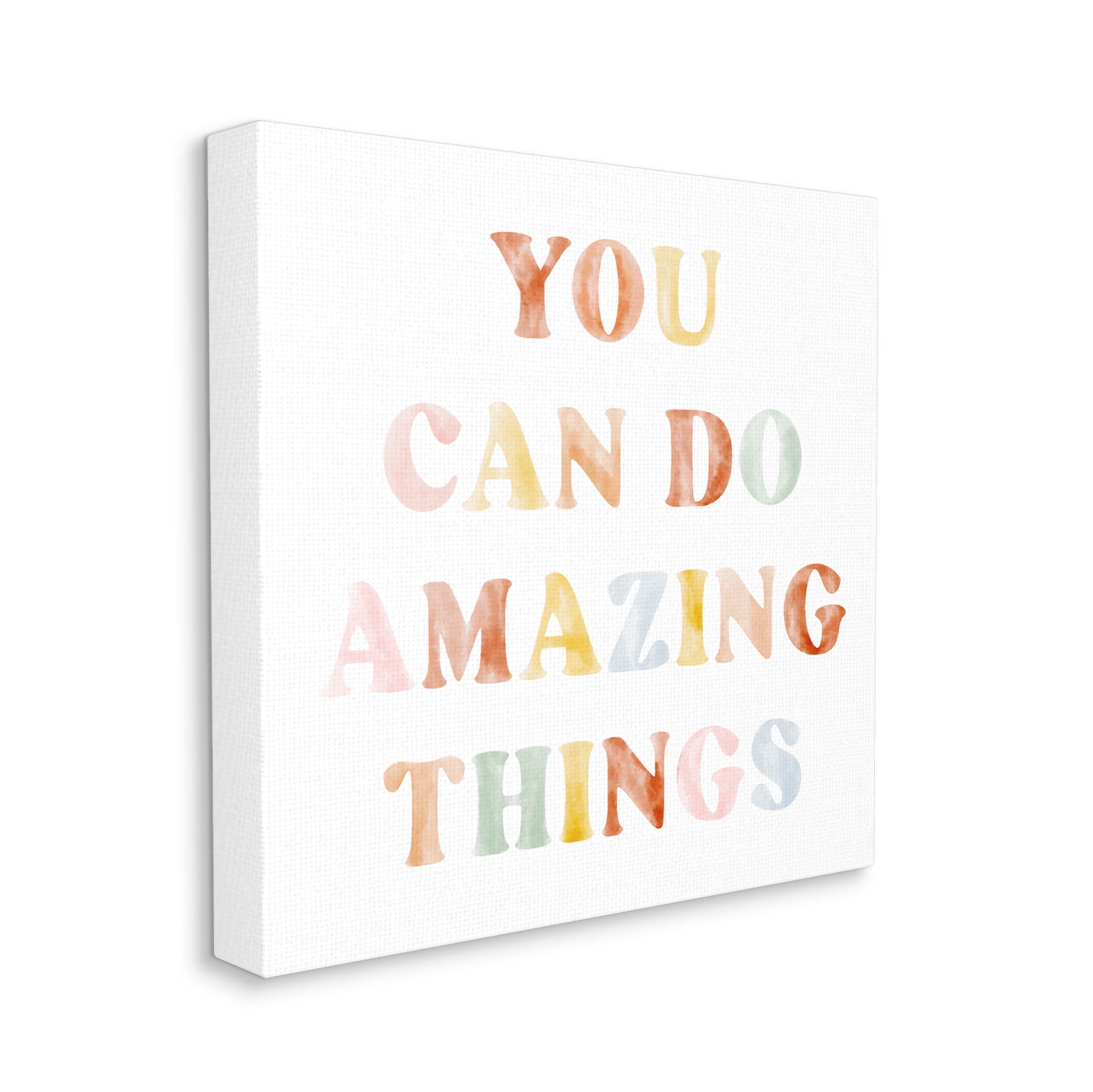 Stupell Industries You Can Do Amazing Things Graphic Art Gallery Wrapped Canvas Print Wall Art, Design by Lil' Rue