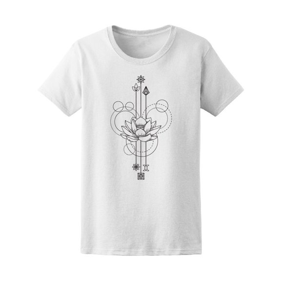 Lotus Flower Geometric Patterns Tee Women's -Image by Shutterstock