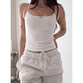 thumbnail image 2 of FEORJGP Women's Cute Cami Tops Ladies Slim Scoop Neck Camisole Backless 3D Bow Solid Color Adjustable Spaghetti Strap Ceopped Tank Tops for Summer, 2 of 8
