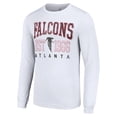 thumbnail image 2 of Men's Starter White Atlanta Falcons Throwback Logo Long Sleeve T-Shirt, 2 of 3