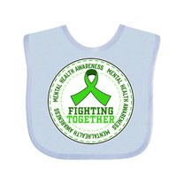 Inktastic Fighting Together- Mental Health Awareness Boys or Girls Baby Bib