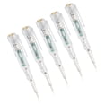 thumbnail image 2 of 5 piezas de bolígrafo comprobador eléctrico multifuncional con luz LED brillante y carcasa transparente, comprobador de voltaje inductivo, destornillador., 2 of 14