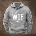 thumbnail image 2 of WTF Where's The Fish Hoodie for Mens Funny Nautical Boat Fishing Pullover Vintage Letter Print Distressed Sweatshirts, 2 of 3