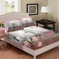 thumbnail image 4 of Erosebridal Horse Bed Sheet King Size 4Pcs, Cherry Blossoms Fitted Sheet Pink Flower Sheet Set Farm Animal Fitted Sheet+Galloping Farmhouse Flat Sheet+2 Pillow Cases Bedroom Decor, 4 of 4