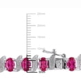 thumbnail image 2 of Everly Women's 18ct TGW Created Ruby and Diamond Sterling Silver S-Link Bracelet - H-J, I3, 2 of 8