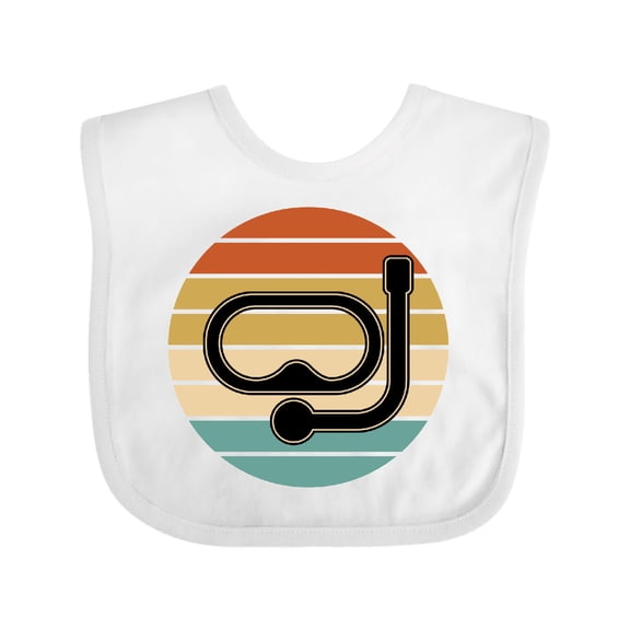 Inktastic Scuba Diver Retro Sunset Diving Boys or Girls Baby Bib