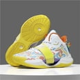 thumbnail image 2 of Novetra Men's Basketball Shoes Breathable Anti Slip Wear Resistant Super Light Sneakers Outdoor Cushioning Workout Fashion Running - YELLOW_11, 2 of 5