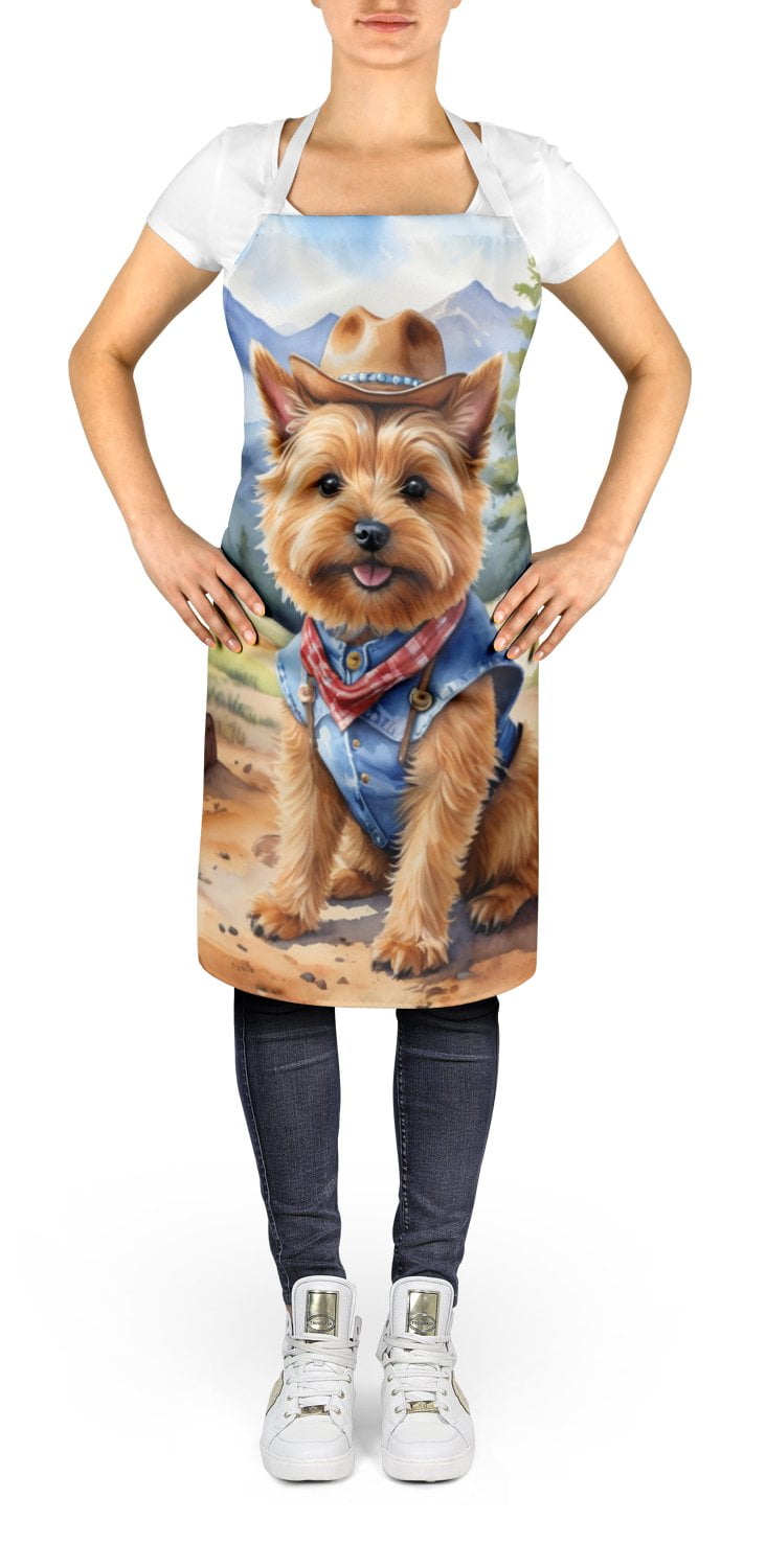 Norwich Terrier Cowboy Welcome Apron 27 in x 30 in