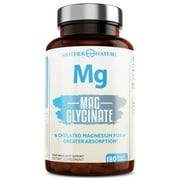 High Absorption Chelated Magnesium Glycinate, Supports Bone and Immune Health Daily Supplement, Chelated for Easier Digestion, 2 Month Supply, 180 Capsules
