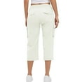 thumbnail image 4 of Fgnfyis Pantalon Cargo Capri pour Femmes Randonnée Été Décontracté Taille Haute avec Poches Blanc P, 4 of 6