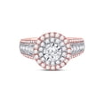 thumbnail image 2 of 14kt Rose Gold Round Diamond Solitaire Bridal Wedding Engagement Ring 1-1/4 Cttw, 2 of 4