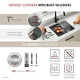 thumbnail image 3 of Stylish Undermount 22" Stainless Steel Single Bowl Workstation Kitchen Sink with 3 accs S-622WK, 3 of 12