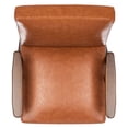 thumbnail image 4 of SAFAVIEH Emyr Modern Style Wood Arm Accent Chair, Cognac, 4 of 7