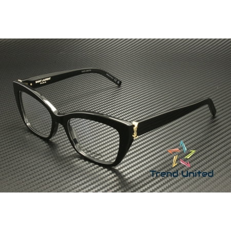 SAINT LAURENT SL M117 001 Cat Eye Acetate Black Demo Lens 53mm Womens Eyeglasses