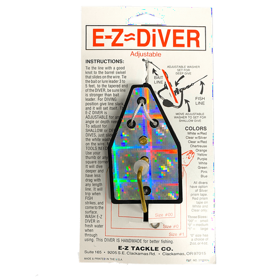 EZ Tackle Adjustable Delta Diver 4oz Black Laser