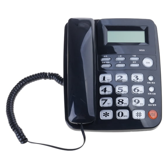 Corded Desk Phone With Clear Caller & Speakerphone, Design for Home/Office Use