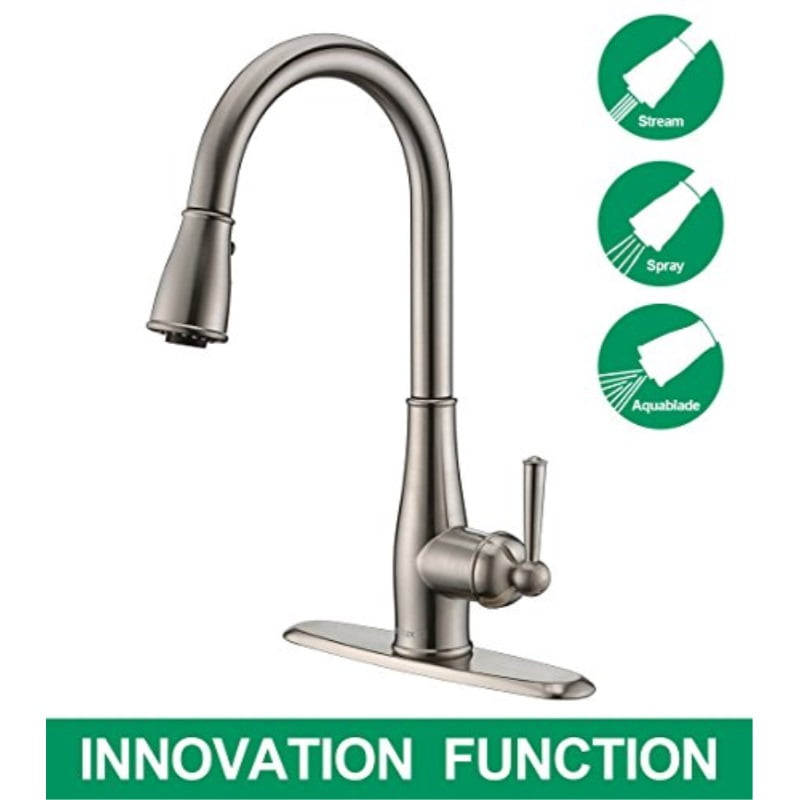 3 Hole Kitchen Faucet With Pull Down Sprayer Dandk Organizer