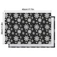 thumbnail image 6 of Black Christmas Snowflake Pattern Summer Placemats Table Placemats Set Of 4-Linen Kitchen Washable Placemats Table Mats 11.8"x17.7" Non-Slip Heat Resistant, 6 of 6