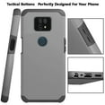 thumbnail image 4 of TJS Phone Case for AT&T Maestro Max / Cricket Ovation 2, Dual Layer Hybrid Shockproof Drop Protection Impact Rugged Armor Case Cover (Gray), 4 of 5
