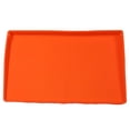 thumbnail image 1 of Alfombrilla para parrilla naranja para barbacoa al aire libre, cubierta protectora superior de silicona plegable resistente al calor, alfombrilla de 28 pulgadas, 1 of 10