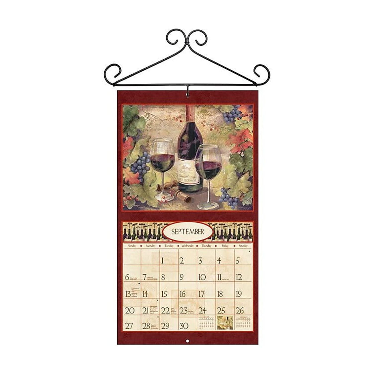 Lang Oak Wall Calendar Frame with Pencil Tray - Walmart.com