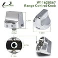 thumbnail image 2 of Perilla de control para estufa de gas Whirlpool KitchenAid Maytag, 5 unidades, 2 of 7