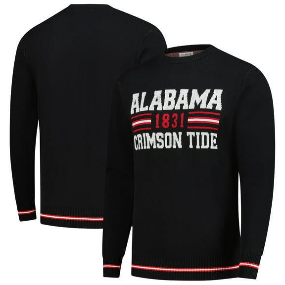 Unisex Uscape Apparel Black Alabama Crimson Tide Renew Knit Vintage Retro Sweater