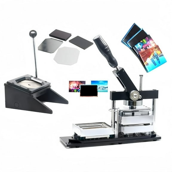 DIY Magnet & Button Maker Kit: 3.5x2.5" Badge Press Tool, Easy-to-Use, Includes Supplies for Custom Crafts, Personalized Gifts, Small Business Projects