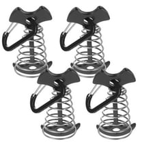 4pcs Portable Deck Anchor Pegs Tent Stakes Rope Tighteners with Spring Buckles and for Camping Outdoor Hiking