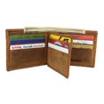 thumbnail image 3 of MARSHAL Mens RFID Blocking Leather Western Wallet  Cowboy Style Bifold with Charging Bull Design Tan, 3 of 6
