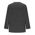 thumbnail image 6 of Wiyuqeen Womens Casual Long Sleeve Tunic Tops Round Neck Pleated Shirt Button Side Basic Tees Wearring with Leggings, 6 of 8