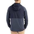 thumbnail image 2 of Men's Cutter & Buck Heather Navy Old Dominion Monarchs Peshastin Eco Fleece Recycled Raglan Full-Zip Tri-Blend Hybrid, 2 of 2