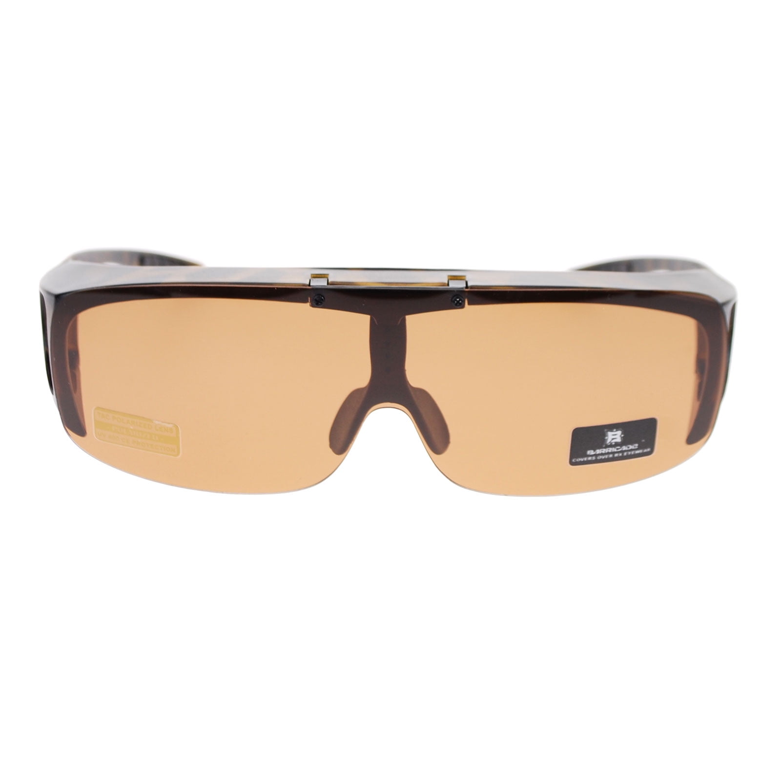 Barricade Large Mens Polarized Flip Up Fitover Sunglasses All