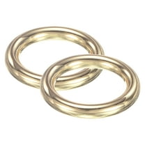 Uxcell 2-Pack Curtain Grommets, 1 Inch Inner Diameter Plastic Curtain Rings Clip Eyelet Rings Nanoscale Low Noise Roman Ring for Windows/Fabric, Home Drapes Grommets [Gold]