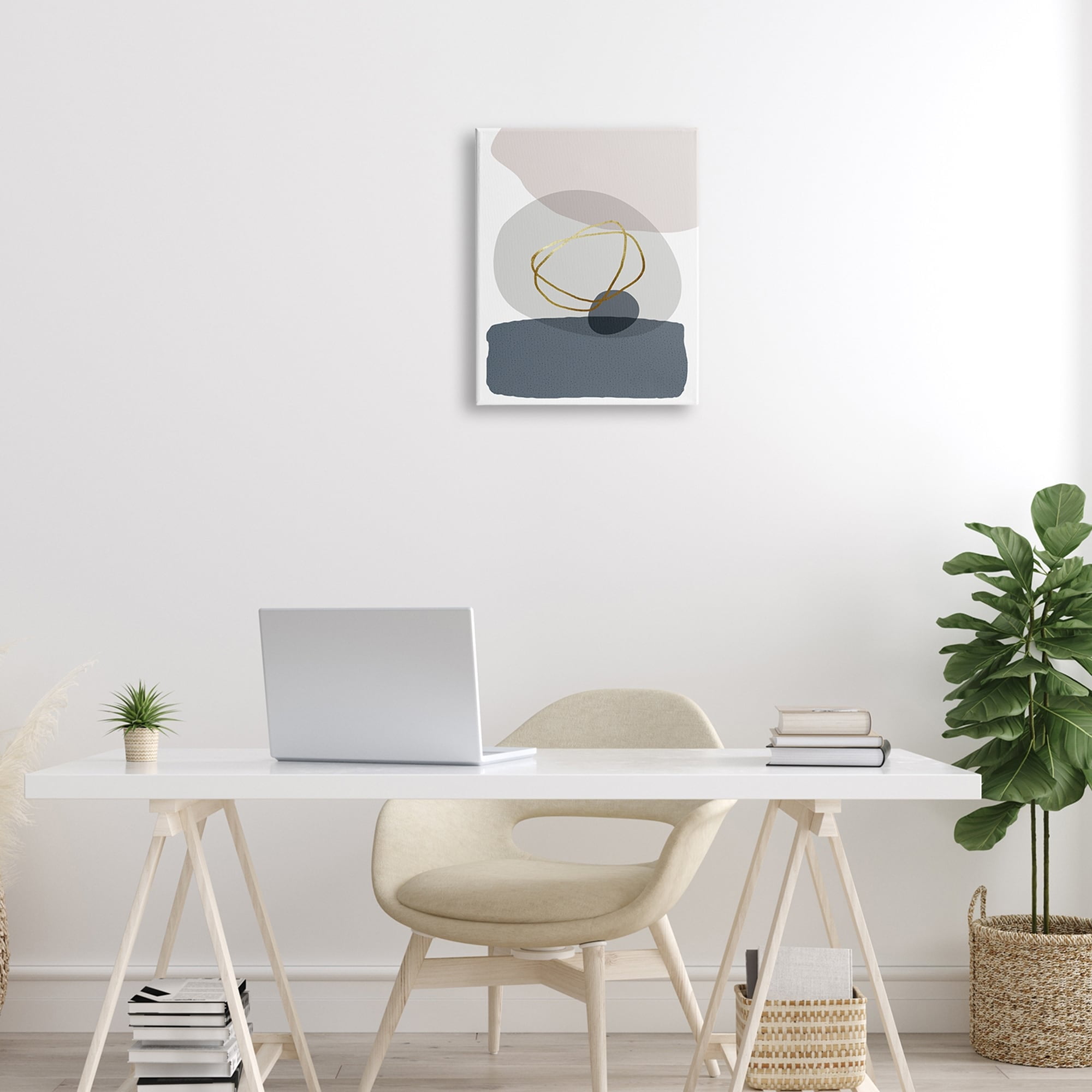 Stupell Industries Modern Contemporary Abstract Rock Shapes Glam Detail, 36 x 48, Design by Urban Epiphany