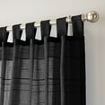 thumbnail image 3 of Mainstays Woven Stripe Sheer Indoor Curtain Single Panel, Tab Top, Rich Black, Polyester, 50"W x 84'L, Adult, 3 of 7