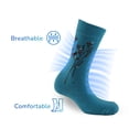 thumbnail image 5 of Cosyfeel Crew Socks for Women 4-Pack Soft Cozy Cotton Women's Cotton Eco-Friendly Cute Patterns Multicolor Women Sock (Flowers, 6-9 US), 5 of 7