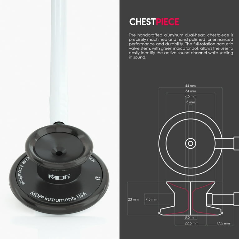 mdf＊＊＊ MDF Acoustica Deluxe Lightweight Stethoscope - Free-Parts