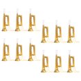thumbnail image 1 of WEUVEB 12 Pcs Trompette Musicale ABS Dorée pour Enfants Festivals, 1 of 8