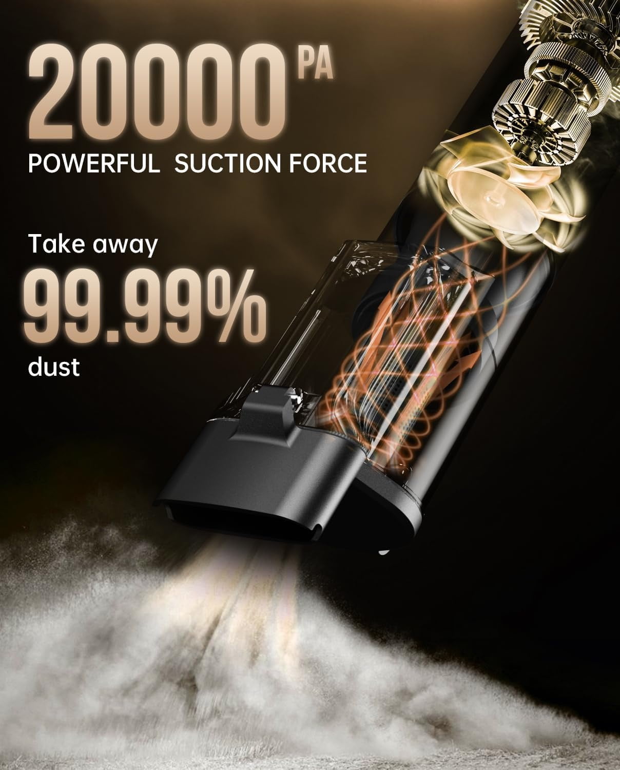 AutoBot Car Vacuum Cleaner High Power, 20000PA Handheld Vacuum for 50 Mins Runtime, Portable Vacuum for Car Home Cleaning, Rechargeable Mini Hand Held Vacuum