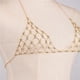 thumbnail image 3 of de metal cadena lencería malla halter bikini top flecos Vereinskleidung collar Yinane cadena sujetador cuerpo, 3 of 6