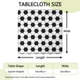 thumbnail image 2 of Soccer Ball Pattern Square Fitted Tablecloth with Elastic Edge,Square Table Cover,Washable Elastic Table Cover for Home Kitchen Party Decor 34"x34", 2 of 6