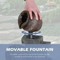 thumbnail image 4 of Magic Union 39.3" Tall Outdoor Water Fountain Garden Waterfalls Fountain with LED Lights 6 Tier Modern Indoor/Outdoor Floor Standing Water Fountain with Pump for Garden, Patio, House Decor,Gray, 4 of 8
