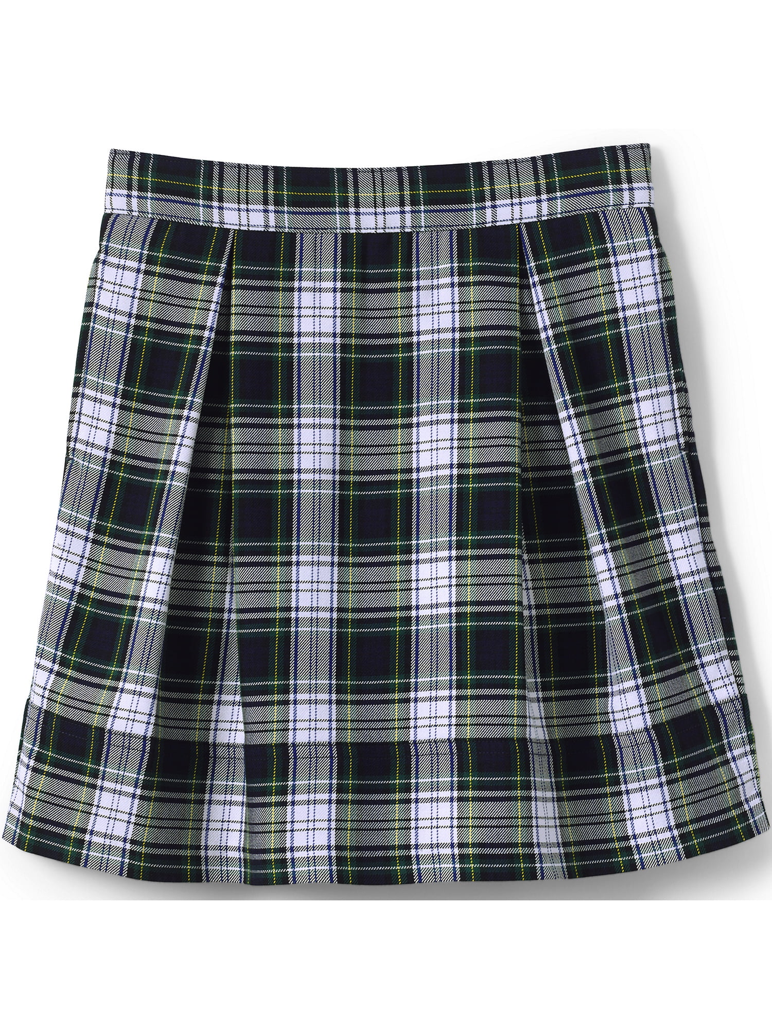 Lands' End School Uniform Girls Plaid Pleated Skort Top of Knee