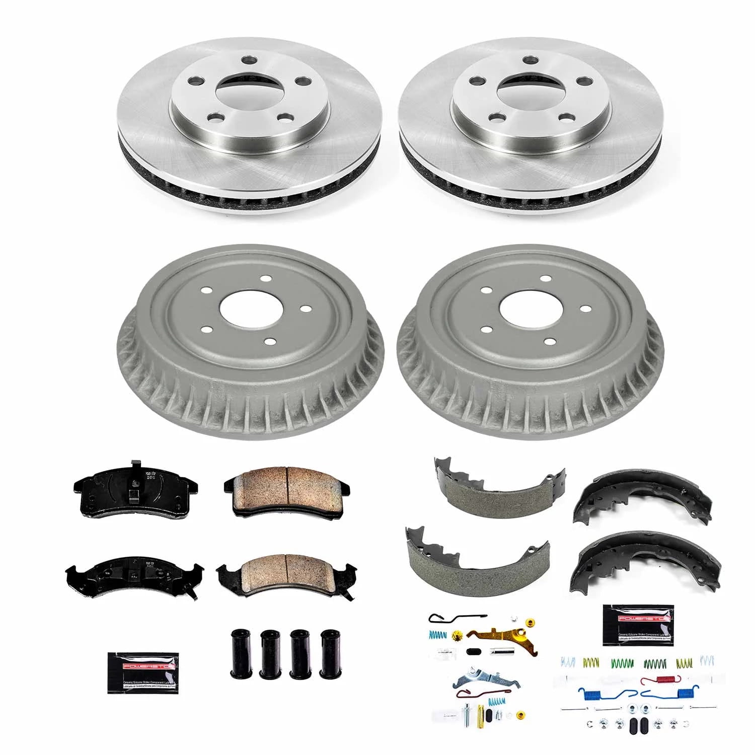 Power Stop Front and Rear Stock Replacement Brake Drum and Shoe Kit KOE15440DK